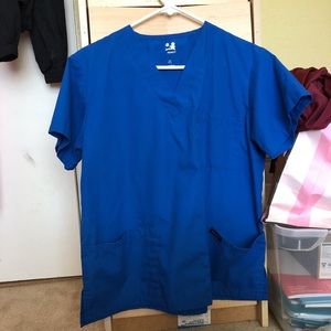 Blue scrub top